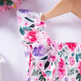 2024 Summer New Kids Dresses for Girls Floral Fly Sleeve Sleeveless Princess Dress Cute Sweet Lovely Fashion Versatile